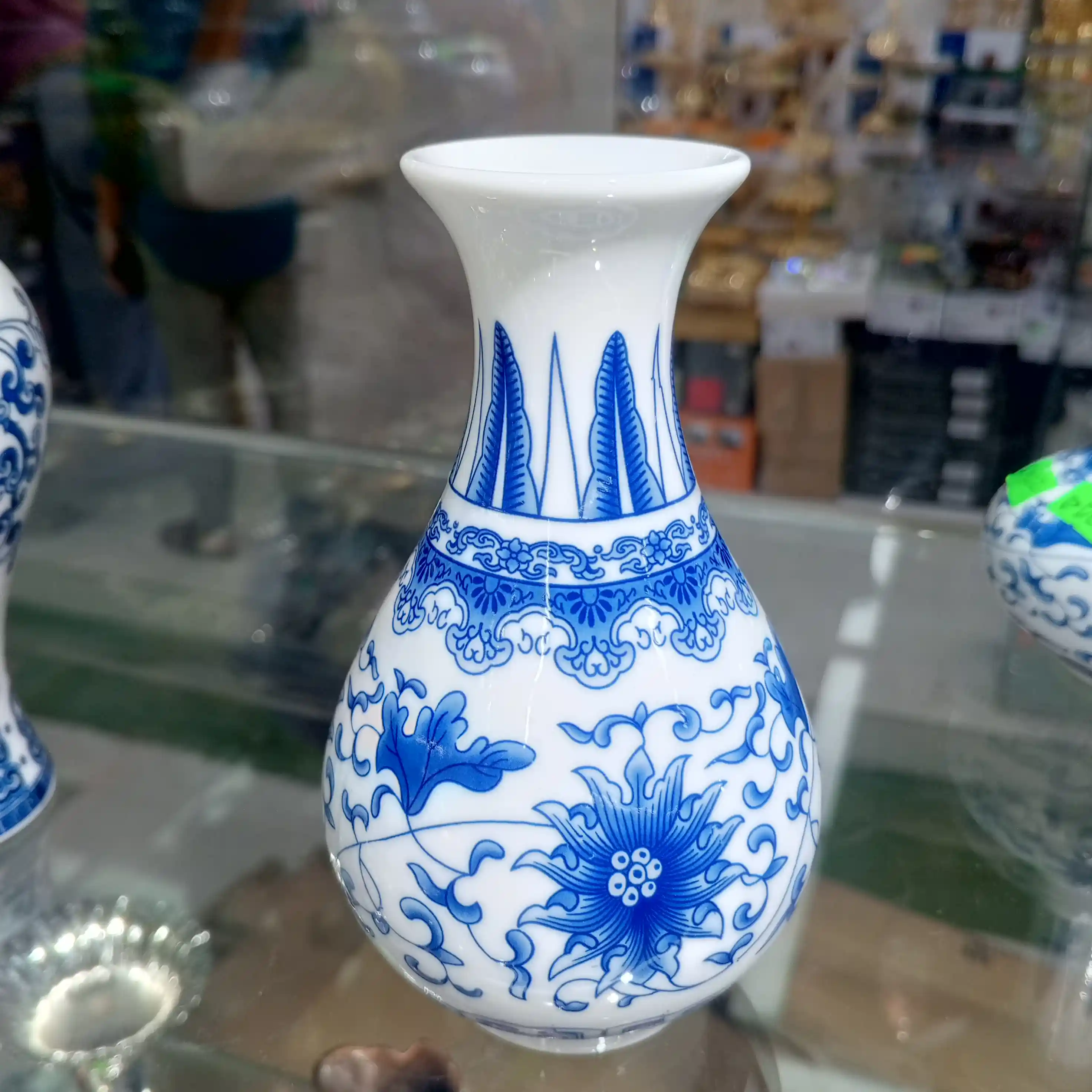 Blue Designed Flower Vase
