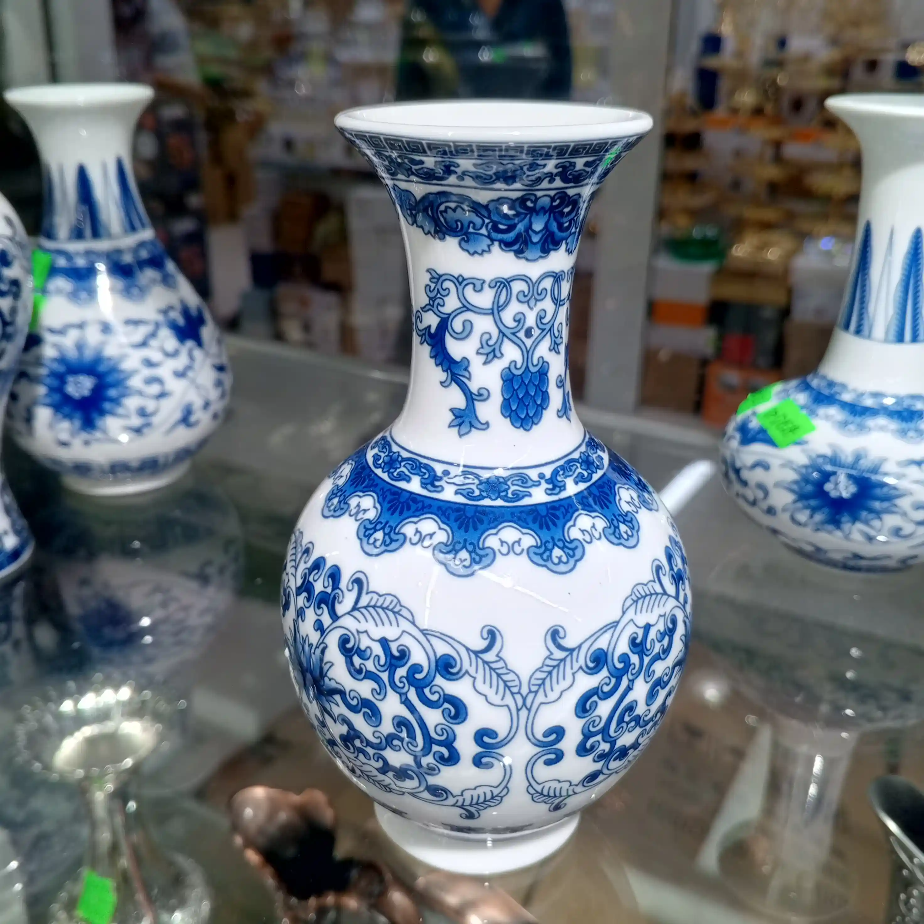 Blue Vintage Designed Flower Vase