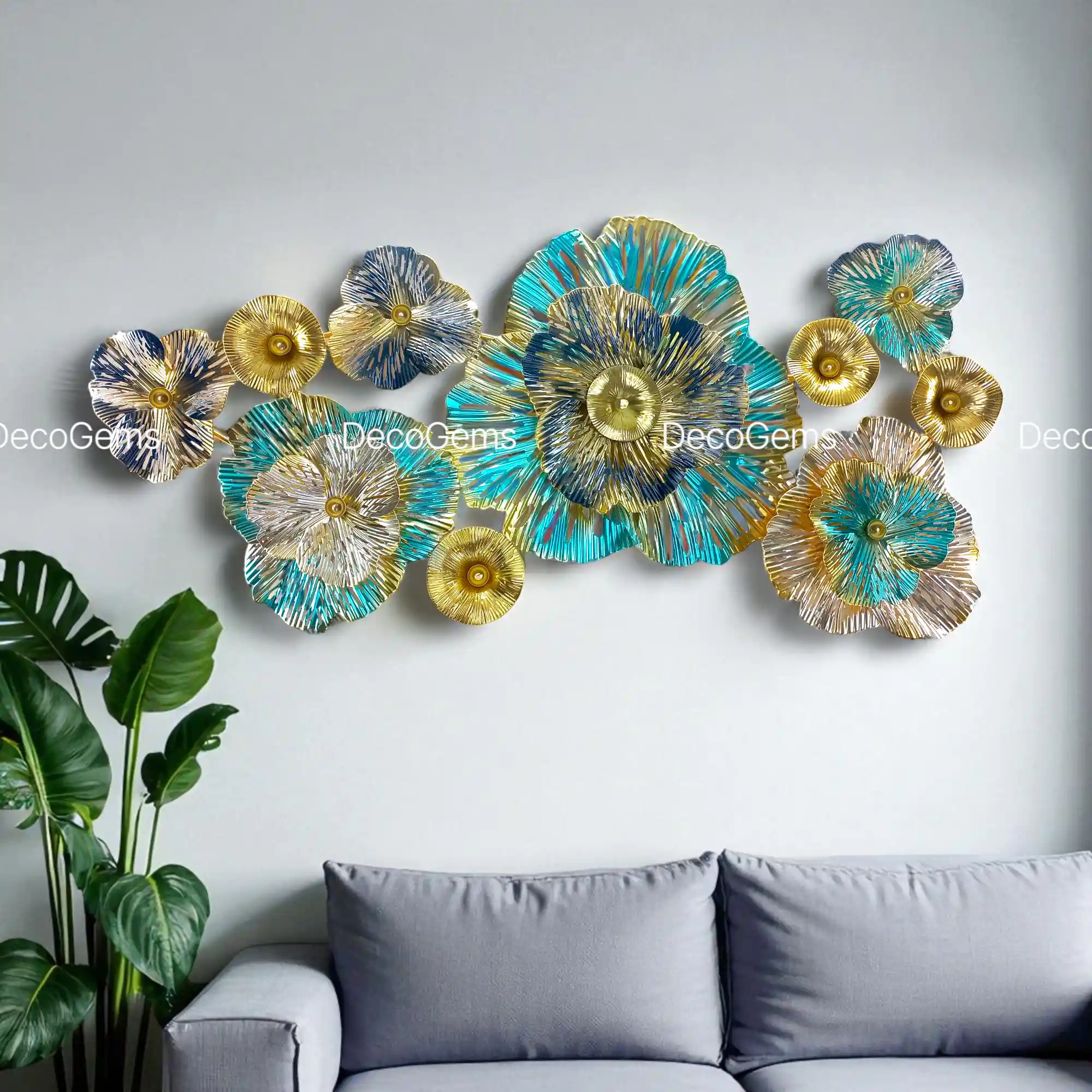 Metal Decorative Flower Wall Decor - 17655