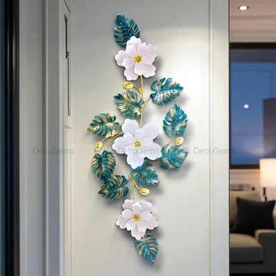 Luxury Metal Leaf Decorative Wall Art - 17649