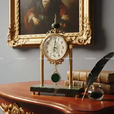 Royal Antique Designed Desk Clock - 17089