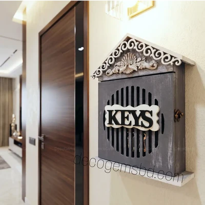 Premium Wooden Wall-Mounted Key Holder