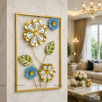 Luxury Floral Metal Wall Decor