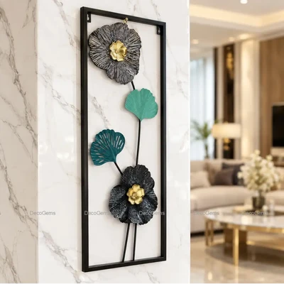 Modern Elegant Floral Metal Wall Decor