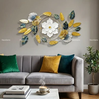 Luxury Floral Designed Metal Wall Decor