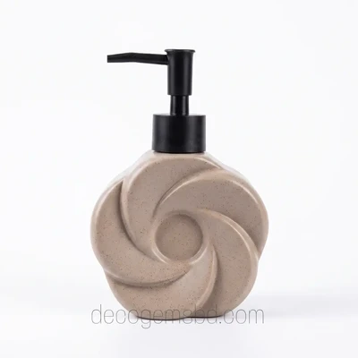Modern Spiral Ceramic Liquid Soap & Lotion Dispenser