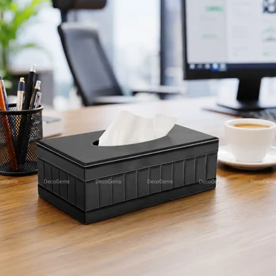 Premium Glossy Fiber Tissue Box Holder